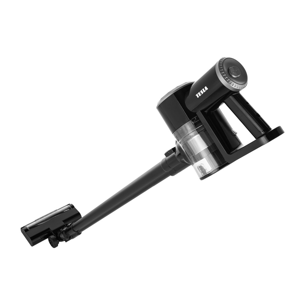 Aspirator vertical portabil fara fir TESLA Purestar E20, 220W, tehnologie ciclonica, 2 trepte de putere, 0.9 L, Turbo brush