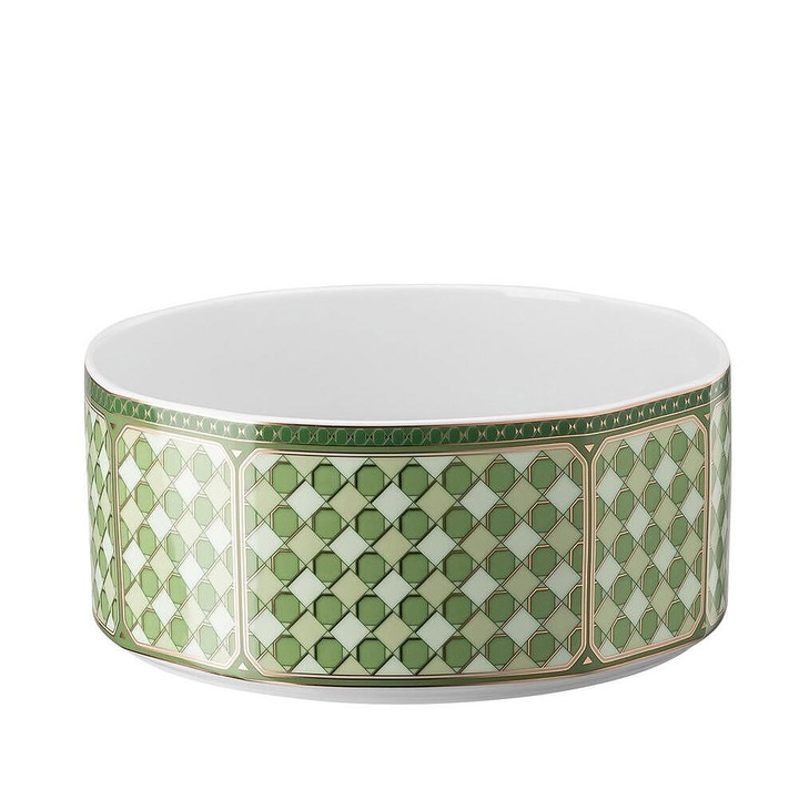 Купа Rosenthal Swarovski Signum Fern, Зелен, Порцелан, 25см
