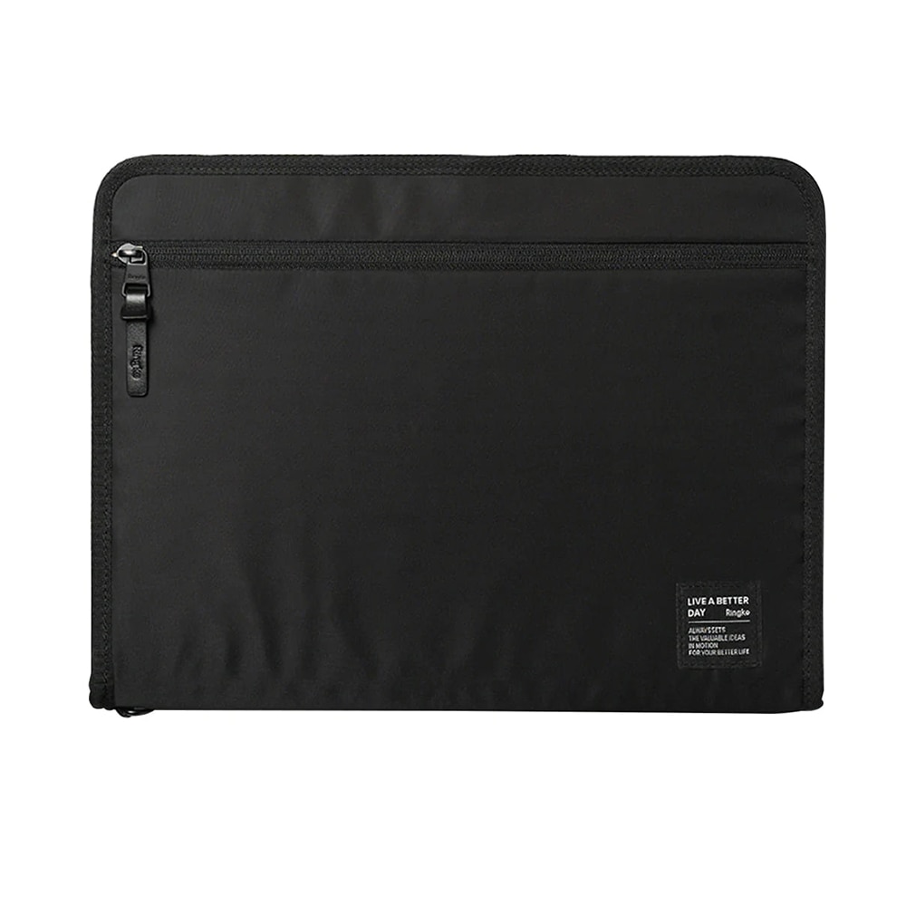Carcasa de protectie compatibila cu laptop 13", Impact Safe, Smart Zip Pouch, I71, Nailon, Negru