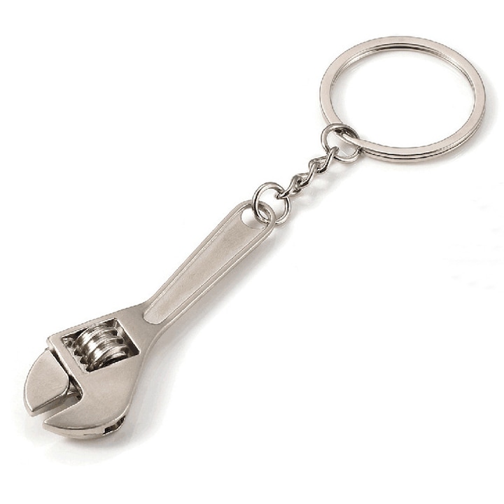 Francia kulcstartó, fémes, funkcionális, 1 cm-ig nyitható