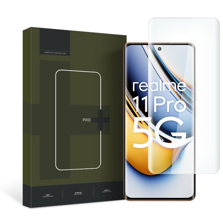 Glass Protector fixGuard Panzer UV Glass Pro+ for Realme 11 Pro 5G / 11 Pro+ Plus 5G, átlátszó