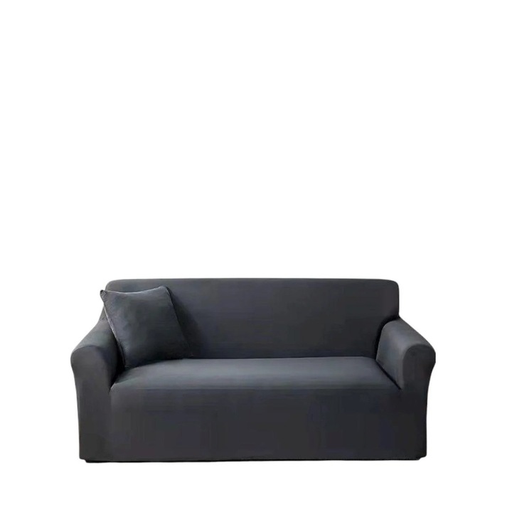 Modern elasztikus huzat 2 személyes kanapéhoz 1 párnahuzattal, M méretű, szürke