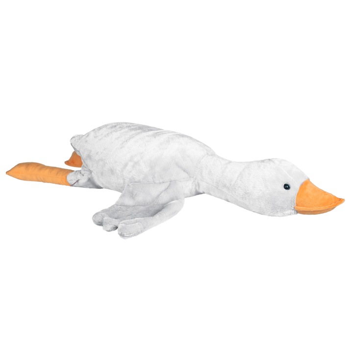 Jucarie de plus gasca Oscar, tip perna, alb 93 cm