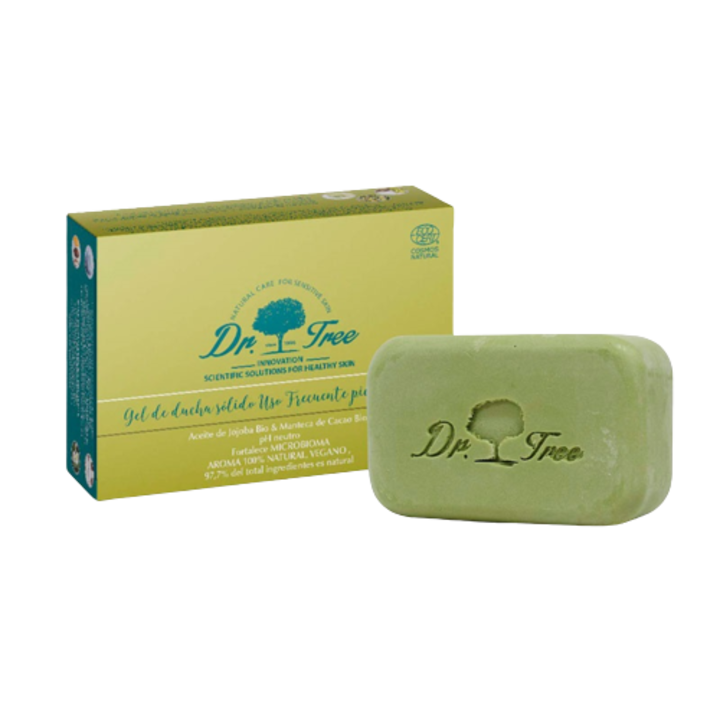 Szilárd tusfürdő BIO jojobaolajjal, abesszin olajjal és friss limonádé aromával, Dr. Tree, Unisex, 120 gr