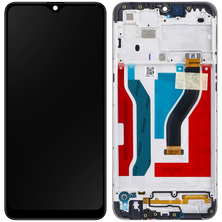 Display cu Touchscreen pentru Samsung Galaxy A10s A107, cu Rama, Negru, Service Pack GH81-17482A