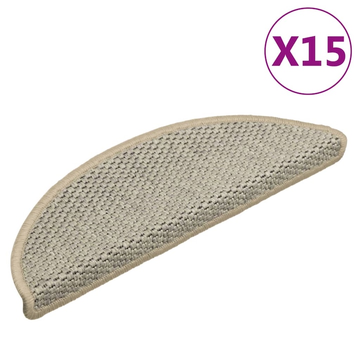 vidaXL 15 db szizálhatású világoszöld öntapadó lépcsőszőnyeg 56x17x3cm 326863