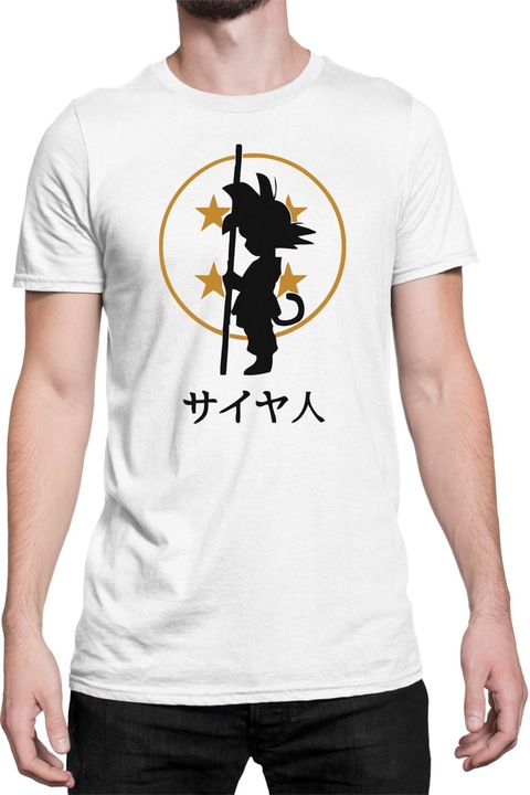 Férfi póló Dragon Ball Z Goku Ball, Fehér