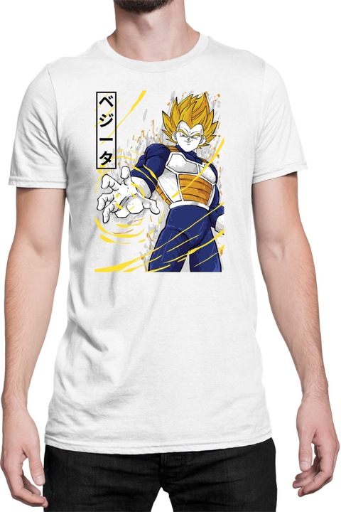 Férfi póló Dragon Ball Z Vegeta 02, Fehér