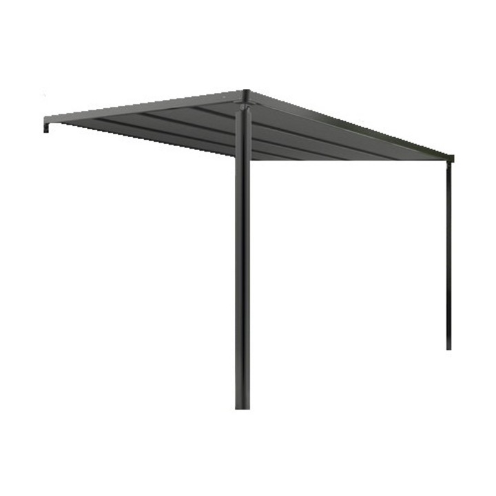 Copertina Motorizata cu Telecomanda, Banda LED, 3.94x3.94 m, Antracit