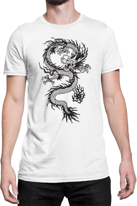 Férfi póló Dragon Ball Z Shenron 04, Fehér