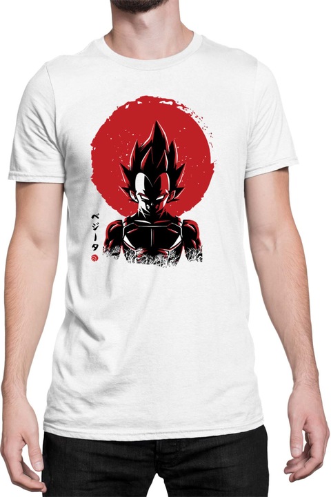 Férfi póló Dragon Ball Z Vegeta 03, Fehér