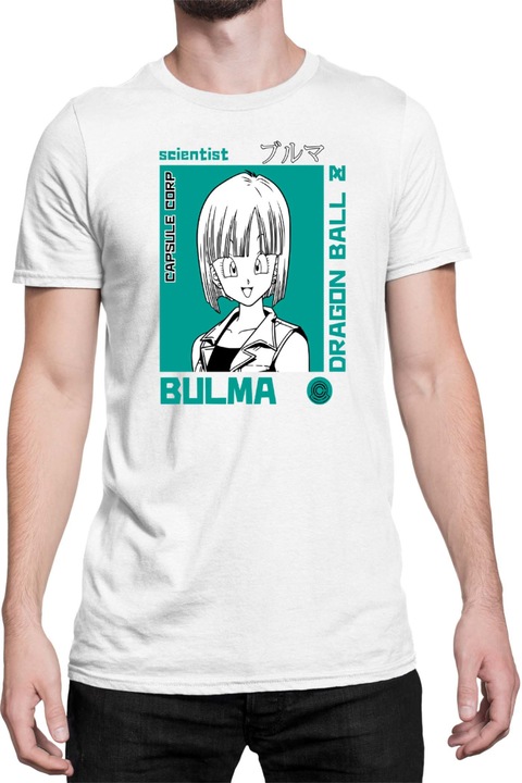 Férfi póló Dragon Ball Z Bulma 01, Fehér