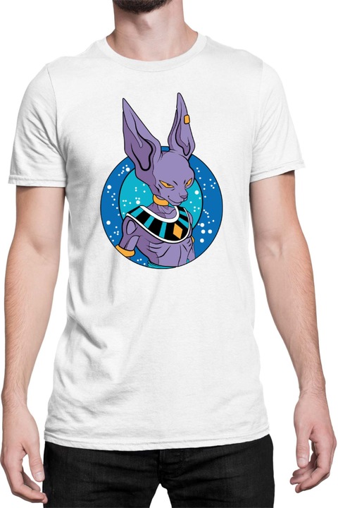 Férfi póló Dragon Ball Z Beerus 01, Fehér