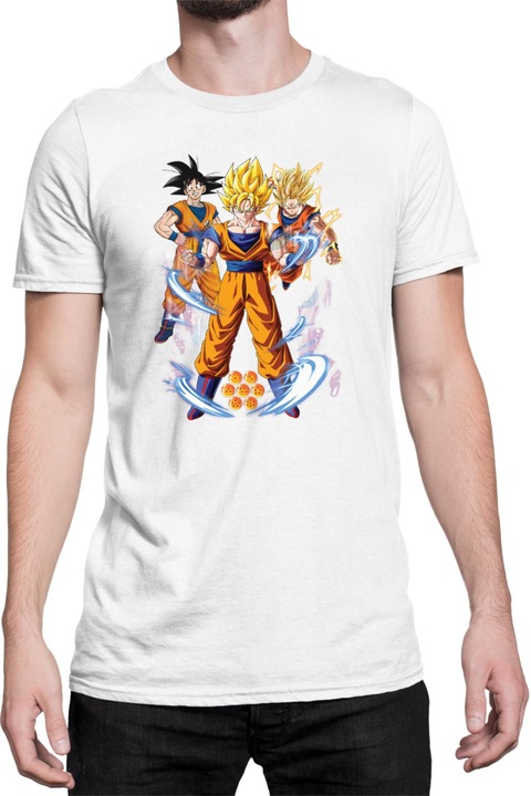 Férfi póló Dragon Ball Z Goku 01, Fehér