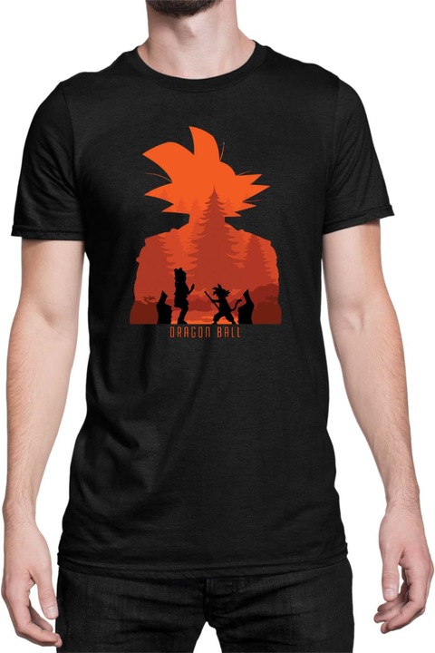 Férfi póló Dragon Ball Z Goku 02, Fekete