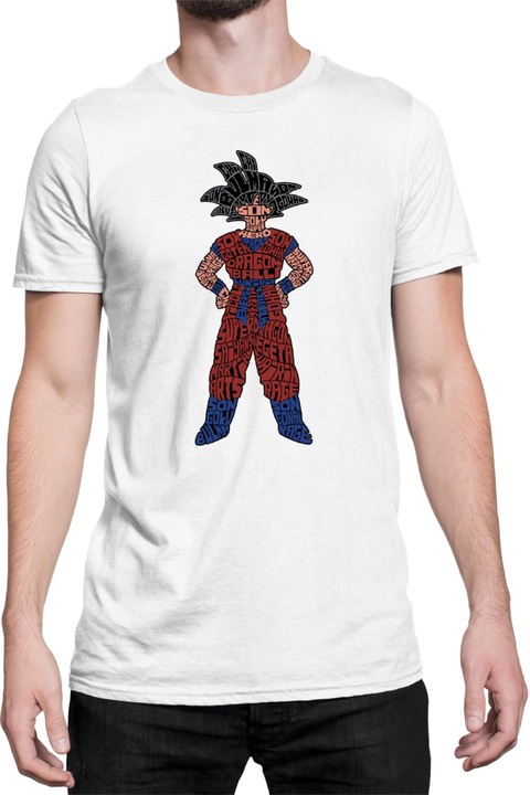 Férfi póló Dragon Ball Z Goku 04, Fehér