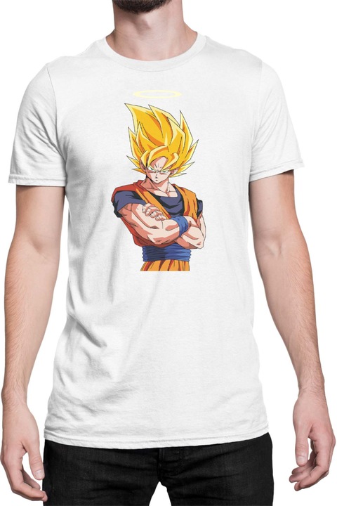 Férfi póló Dragon Ball Z Goku Halo, Fehér