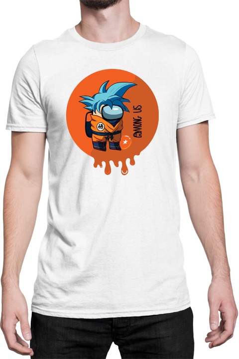 Férfi póló Dragon Ball Z Goku Among Us, Fehér