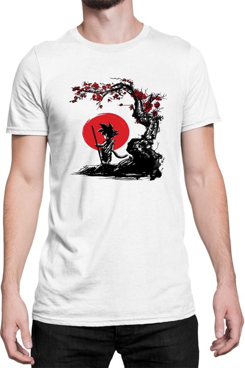 Férfi póló Dragon Ball Z Goku Japan, Fehér