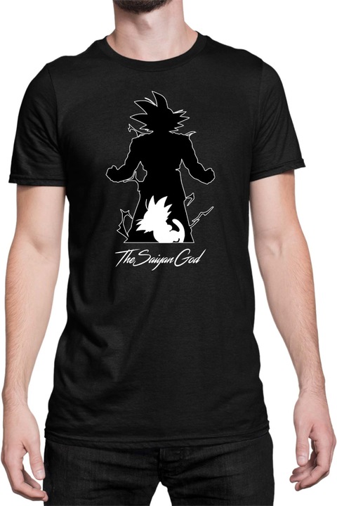 Férfi póló Dragon Ball Z Goku Saiyan God, Fekete