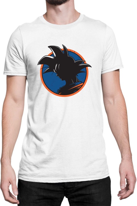 Férfi póló Dragon Ball Z Goku Silhouette, Fehér