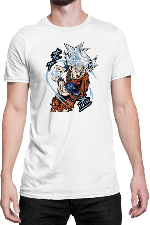 Férfi póló Dragon Ball Z Goku Ultra 01, Fehér