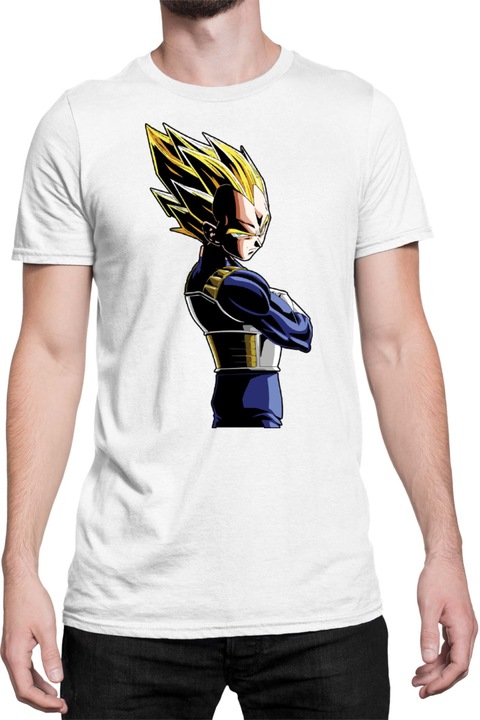 Férfi póló Dragon Ball Z Vegeta 04, Fehér