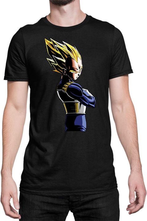Férfi póló Dragon Ball Z Vegeta 04, Fekete