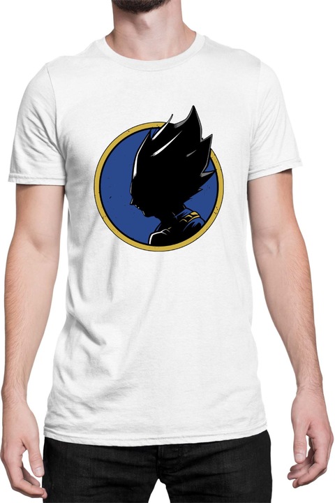 Férfi póló Dragon Ball Z Vegeta Silhouette, Fehér