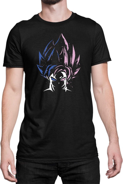 Férfi póló Dragon Ball Z Goku Blue 03, Fekete