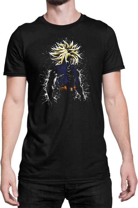 Férfi póló Dragon Ball Z Trunks 02, Fekete