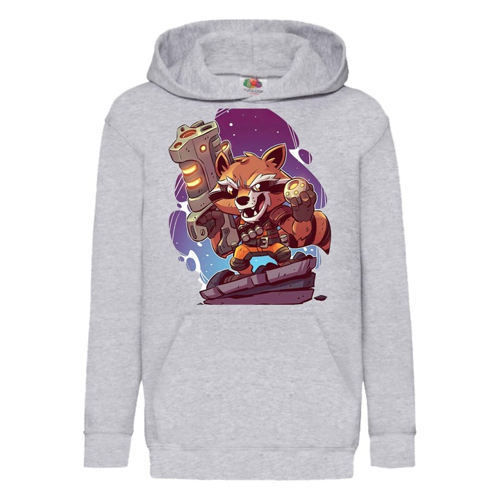 Hanorac pentru copii Marvel Comics Tralala marvel comics răzbunătorii groot rachetă raton star lord gardienii galaxiei yondu gardienii galaxiei Gardienii galaxiei Rocket Racoon 2, Gri