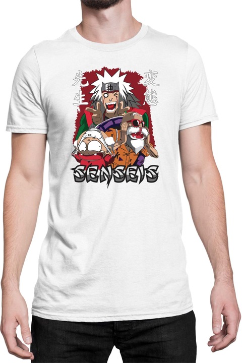 Férfi póló Japan Anime Manga Anime Sensei Jiraya Master Roshi, Fehér
