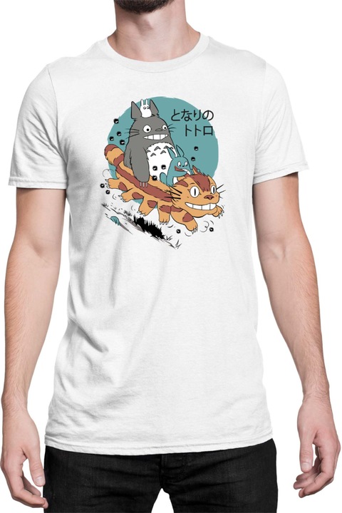 Férfi póló Japan Anime Manga My Neighbor Totoro 01, Fehér
