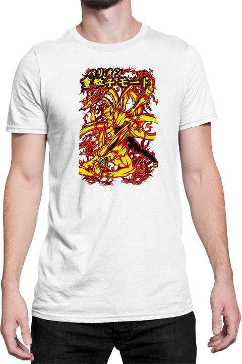 Férfi póló Japan Anime Manga Naruto Kurama Nine tail, Fehér