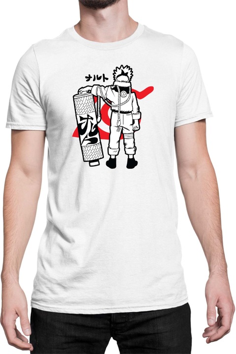 Férfi póló Japan Anime Manga Naruto Uzumaki 03, Fehér