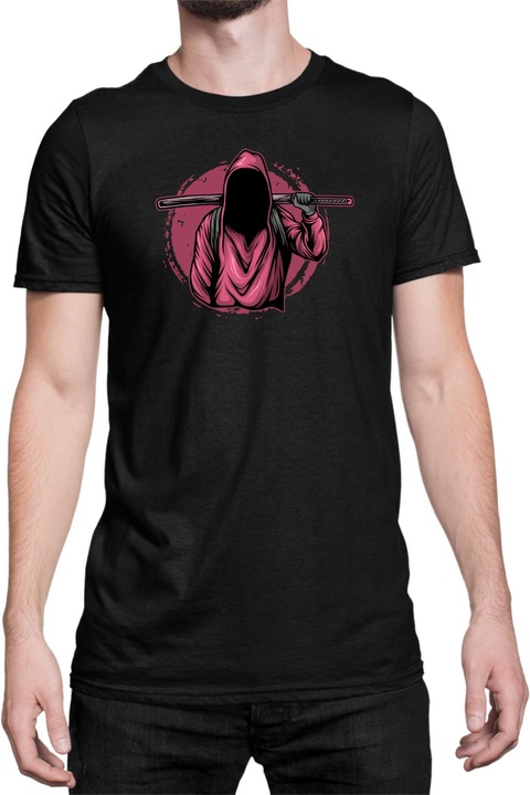 Férfi póló Japan Anime Manga Ninja Assassin, Fekete
