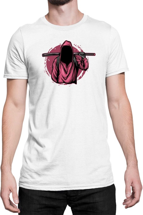 Férfi póló Japan Anime Manga Ninja Assassin, Fehér