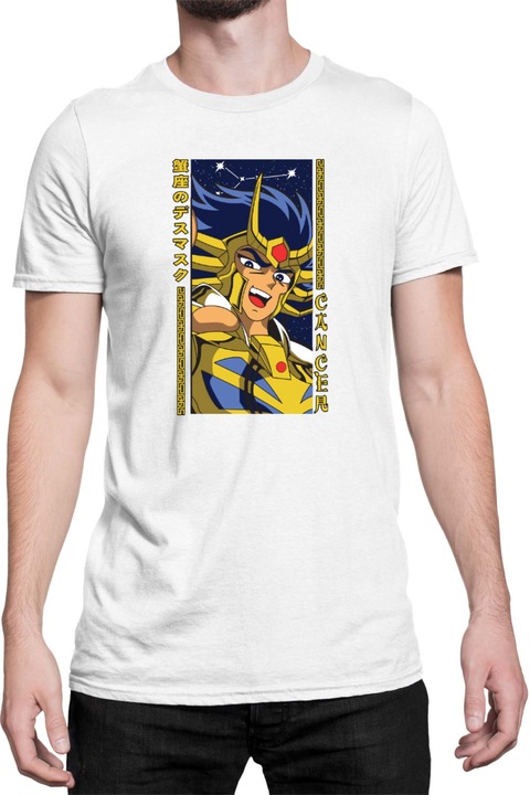 Férfi póló Japan Anime Manga Saint Seiya Cancer, Fehér
