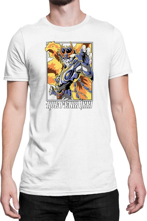 Férfi póló Japan Anime Manga Saint Seiya Ave Phenix Ikki, Fehér