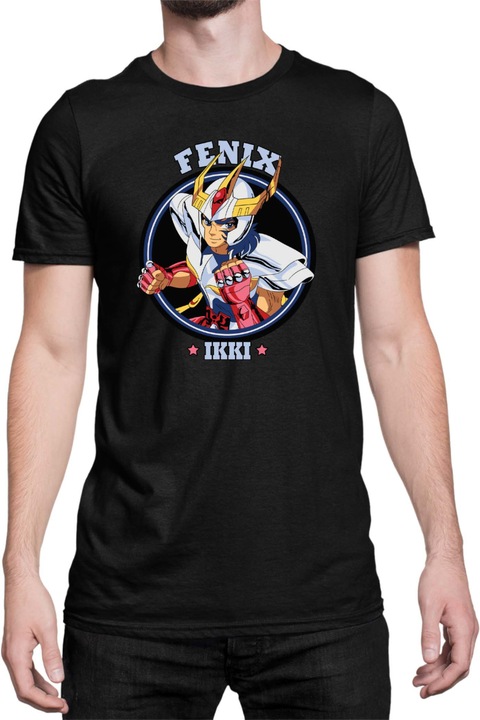 Férfi póló Japan Anime Manga Saint Seiya Fenix Ikki, Fekete