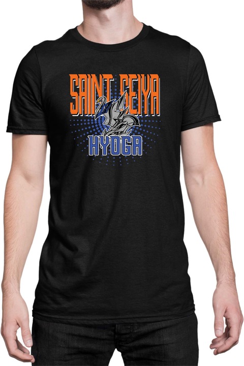 Férfi póló Japan Anime Manga Saint Seiya Hyoga, Fekete