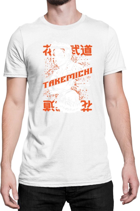 Férfi póló Japan Anime Manga Tokyo Revengers Takemechi, Fehér
