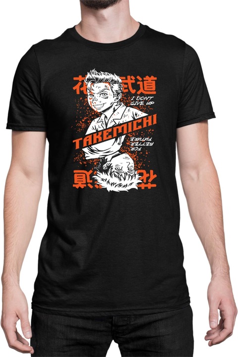 Férfi póló Japan Anime Manga Tokyo Revengers Takemechi, Fekete
