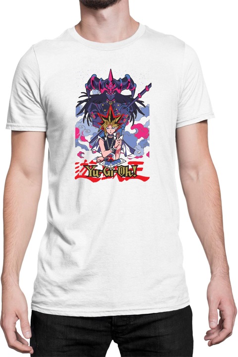 Férfi póló Japan Anime Manga Yu Gi Oh, Fehér