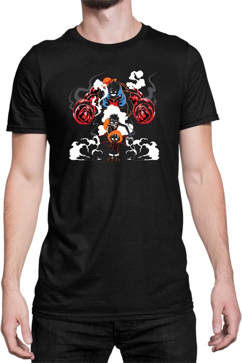 Férfi póló Japan Anime Manga One Piece 14, Fekete