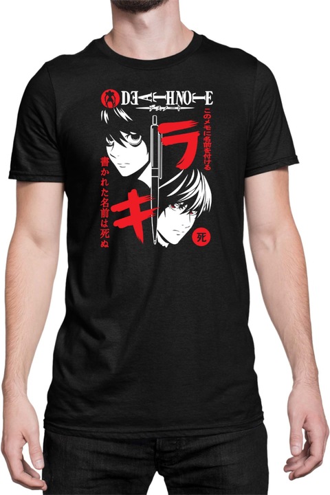 Férfi póló Japan Anime Manga Death Note 3, Fekete