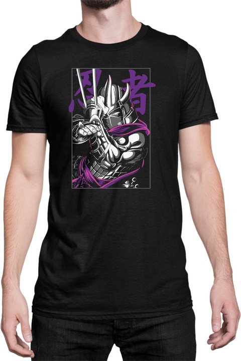 Férfi póló Japan Anime Manga TNMT Shredder, Fekete