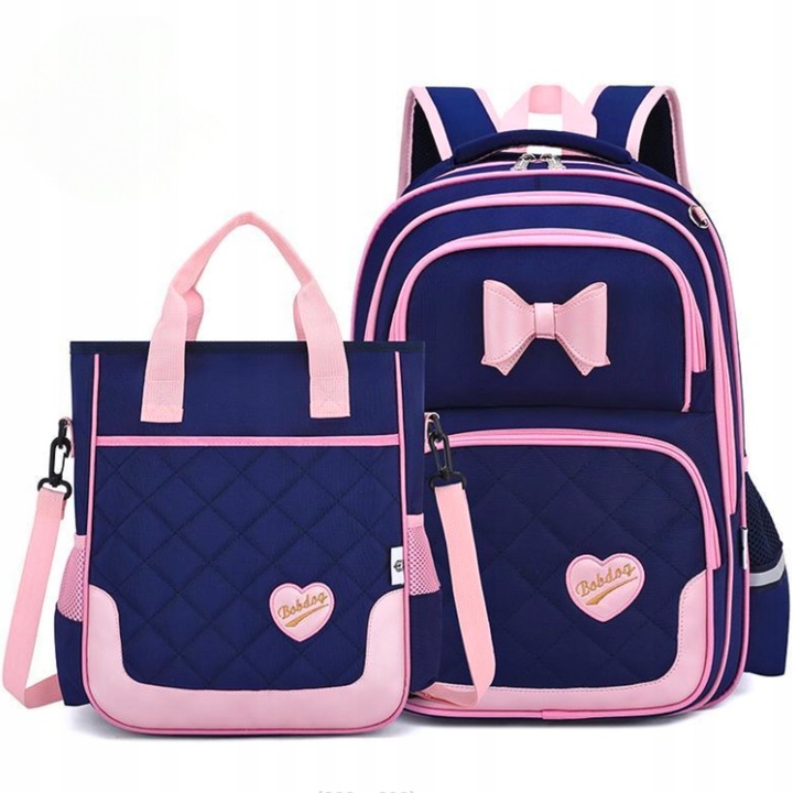 Set Rucsac Scolar Cu Geanta, Design Acasa, Sticla, Maner Intarit, Bretele Reglabile, Benzi Reflectorizante, Rucsac: 43 x 30 x 13 cm; Geanta: 33 x 27 x 11.5 cm, Multicolor, 1 Set