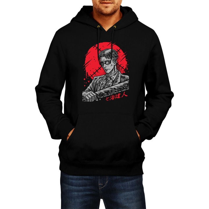 Hanorac Barbat Japan Anime Manga Tralala Jujutsu Kaisen Kaisen Kento Nanami, Negru, XL
